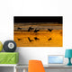 sandhill cranes at sunset Wall Mural