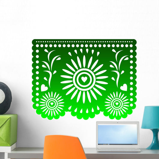 Dia de Muertos Papel Picado Wall Mural