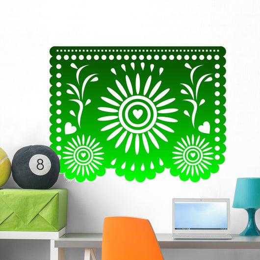 Dia de Muertos Papel Picado Wall Mural