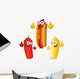 Funny hot dog and friends Wall Decal