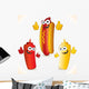 Funny hot dog and friends Wall Decal