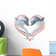 Dolphin in Love Wall Decal