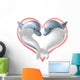 Dolphin in Love Wall Decal