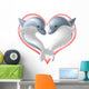 Dolphin in Love Wall Decal