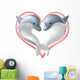 Dolphin in Love Wall Decal