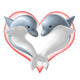 Dolphin in Love Wall Decal