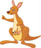 Kangaroo and Joey Wall Decal