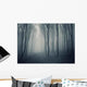 Elegant Forest with Fog Wall Decal