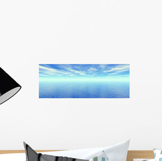 Open Ocean and Sky (Wide Shot) Wall Decal Design 4