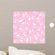 Pink Pattern with White Wall Decal