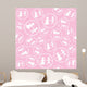 Pink Pattern with White Wall Decal