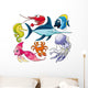 Marine Life Wall Decal Sticker Set