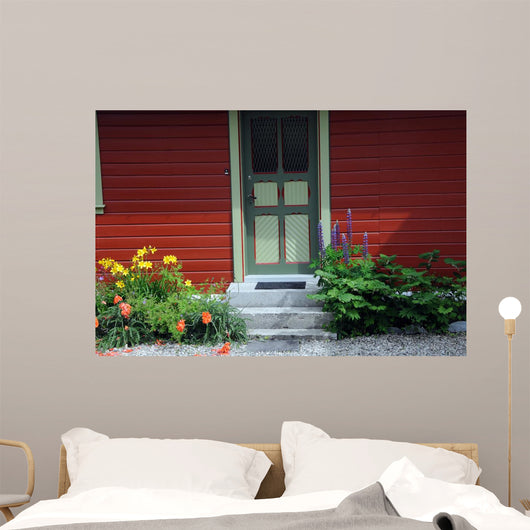 Characteristic Norwegian Doorway Balestrand Wall Mural