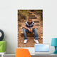 Male Teen Sitting Trail Wall Mural