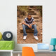 Male Teen Sitting Trail Wall Mural