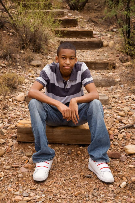 Male Teen Sitting Trail Wall Mural