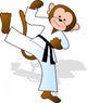 Monkey Karate Wall Decal