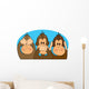 Seespeakhear No Evil Wall Mural