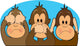 Seespeakhear No Evil Wall Mural