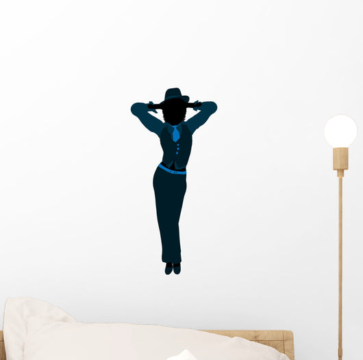African American Female Jazz Wall Decal