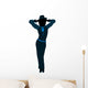 African American Female Jazz Dancer Silhouette Wall Decal