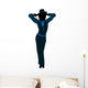 African American Female Jazz Dancer Silhouette Wall Decal