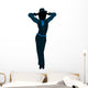 African American Female Jazz Dancer Silhouette Wall Decal