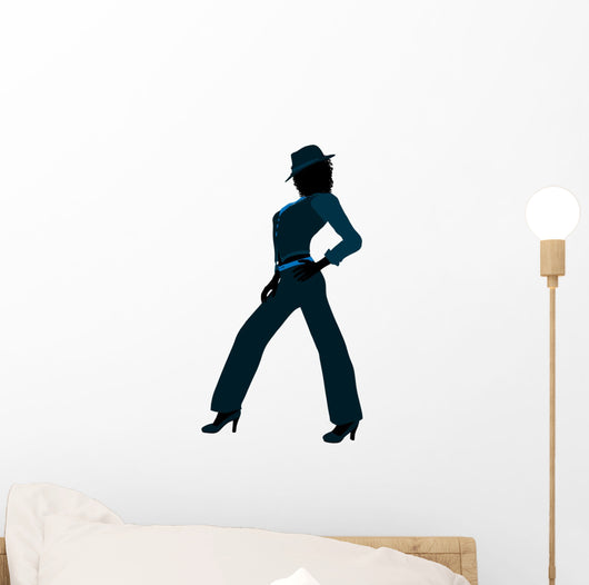 African American Female Jazz Wall Decal