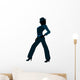 African American Female Jazz Dancer Silhouette Wall Decal