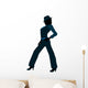 African American Female Jazz Dancer Silhouette Wall Decal