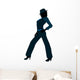 African American Female Jazz Dancer Silhouette Wall Decal