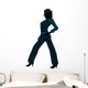 African American Female Jazz Dancer Silhouette Wall Decal