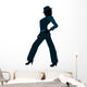 African American Female Jazz Dancer Silhouette Wall Decal