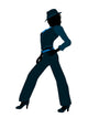 African American Female Jazz Dancer Silhouette Wall Decal