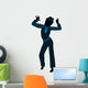 African American Female Jazz Dancer Silhouette Wall Decal