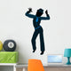 African American Female Jazz Dancer Silhouette Wall Decal