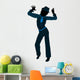 African American Female Jazz Dancer Silhouette Wall Decal