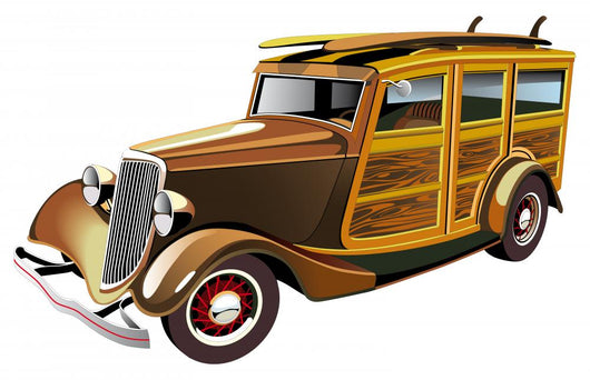 Old-fashioned Hot Rod Wall Decal