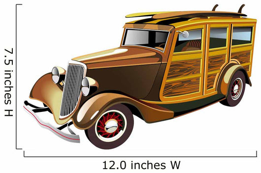 Old-fashioned Hot Rod Wall Decal