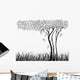 Silhouette Tree with Grass