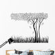 Silhouette Tree with Grass