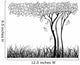 Silhouette Tree with Grass