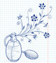 Bottle of perfume with a floral aroma Wall Mural