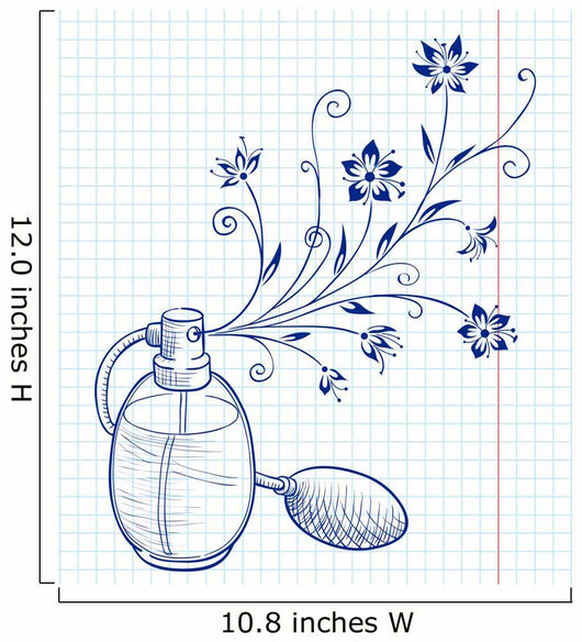 Bottle of perfume with a floral aroma Wall Mural
