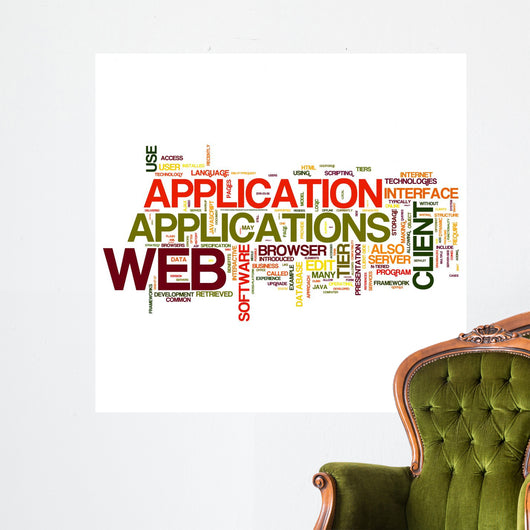 Web Applications Word Collage Wall Decal