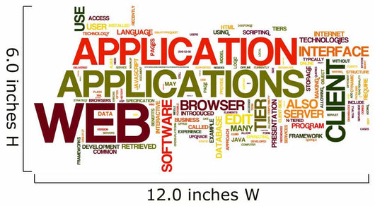 Web Applications Word Collage Wall Decal