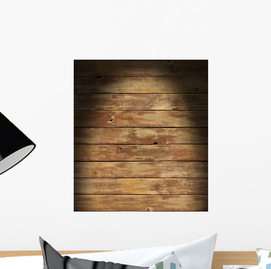 Distressed wooden surface lit dramatically Wall Mural