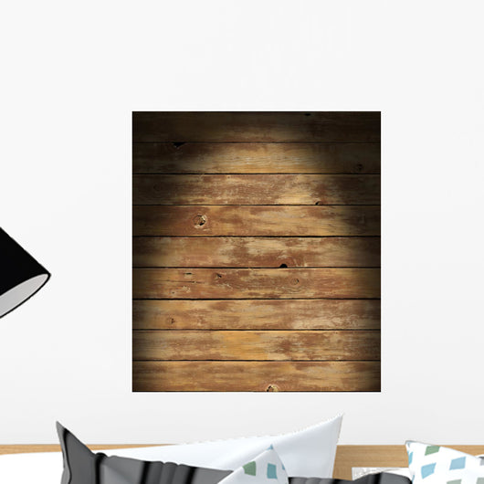 Distressed wooden surface lit dramatically Wall Mural