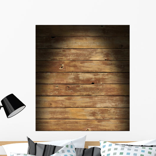 Distressed wooden surface lit dramatically Wall Mural