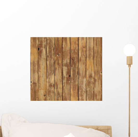 Distressed Vertical Wood Board Wall Decal